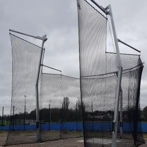 Discus cage, portable discus cage, club hammer discus, metal throwing cage, world athletics, hammer throw cage, hammer discus, throwing cage, ashton playing fields, discus throwing cages, carrara commonwealth games, hammer cage, hammer / discus throwing cages, play hard sports, PHS, play hard sports equipment, ern Harley drive, athletics equipment, barlow park, Griffith university, IAAF, Australia, international, hard sports, hammer and discus, athletics track equipment