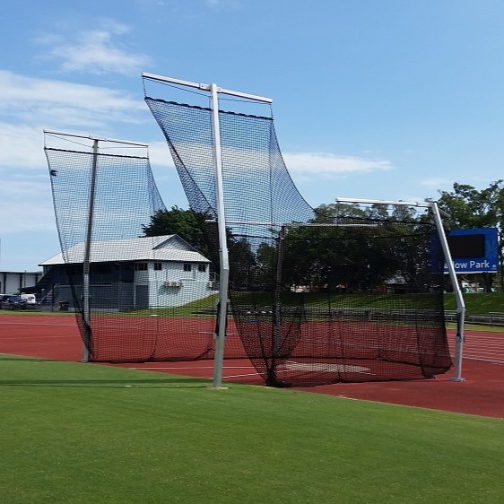 Discus cage, portable discus cage, club hammer discus, metal throwing cage, world athletics, hammer throw cage, hammer discus, throwing cage, ashton playing fields, discus throwing cages, carrara commonwealth games, hammer cage, hammer / discus throwing cages, play hard sports, PHS, play hard sports equipment, ern Harley drive, athletics equipment, barlow park, Griffith university, IAAF, Australia, international, hard sports, hammer and discus, athletics track equipment
