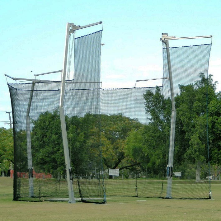 Discus cage, portable discus cage, club hammer discus, metal throwing cage, world athletics, hammer throw cage, hammer discus, throwing cage, ashton playing fields, discus throwing cages, carrara commonwealth games, hammer cage, hammer / discus throwing cages, play hard sports, PHS, play hard sports equipment, ern Harley drive, athletics equipment, barlow park, Griffith university, IAAF, Australia, international, hard sports, hammer and discus, athletics track equipment