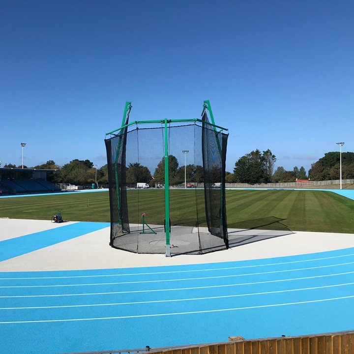 Discus cage, portable discus cage, club hammer discus, metal throwing cage, world athletics, hammer throw cage, hammer discus, throwing cage, ashton playing fields, discus throwing cages, carrara commonwealth games, hammer cage, hammer / discus throwing cages, play hard sports, PHS, play hard sports equipment, ern Harley drive, athletics equipment, barlow park, Griffith university, IAAF, Australia, international, hard sports, hammer and discus, athletics track equipment