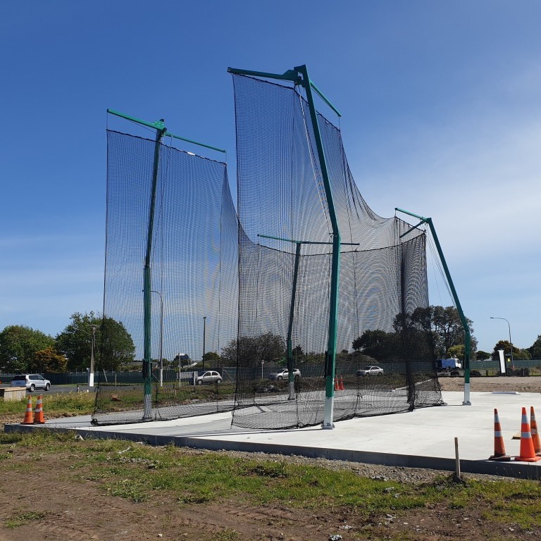Discus cage, portable discus cage, club hammer discus, metal throwing cage, world athletics, hammer throw cage, hammer discus, throwing cage, ashton playing fields, discus throwing cages, carrara commonwealth games, hammer cage, hammer / discus throwing cages, play hard sports, PHS, play hard sports equipment, ern Harley drive, athletics equipment, barlow park, Griffith university, IAAF, Australia, international, hard sports, hammer and discus, athletics track equipment