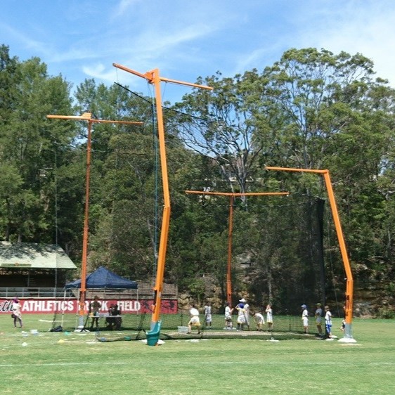 Discus cage, portable discus cage, club hammer discus, metal throwing cage, world athletics, hammer throw cage, hammer discus, throwing cage, ashton playing fields, discus throwing cages, carrara commonwealth games, hammer cage, hammer / discus throwing cages, play hard sports, PHS, play hard sports equipment, ern Harley drive, athletics equipment, barlow park, Griffith university, IAAF, Australia, international, hard sports, hammer and discus, athletics track equipment