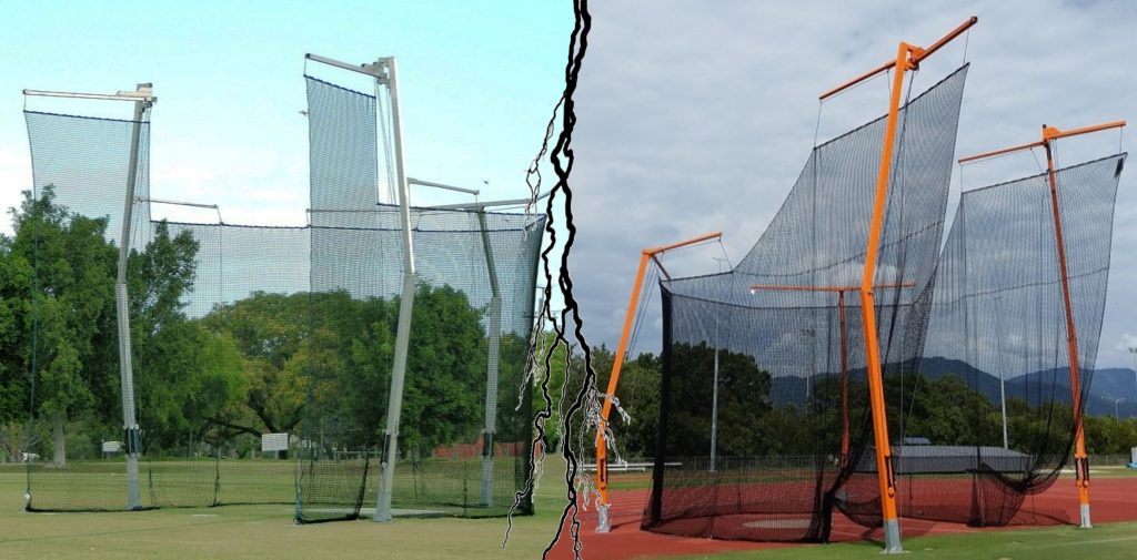 Thor 9 and Thor 10 Hammer Throw Cages, by Play Hard Sports Equipment. Athletics Throw Cages, Throwing Cages